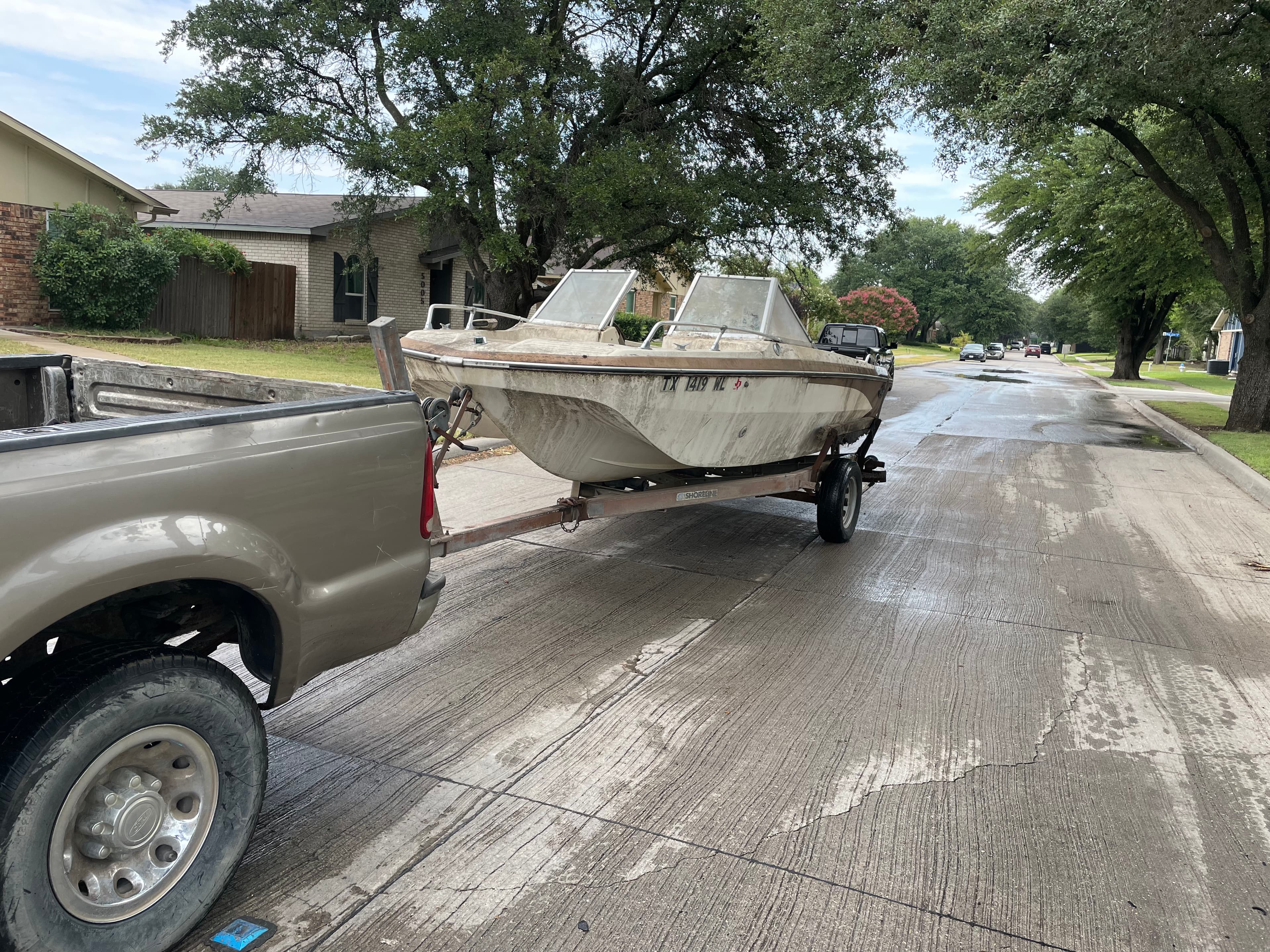 Recent boat removal project — Texas
